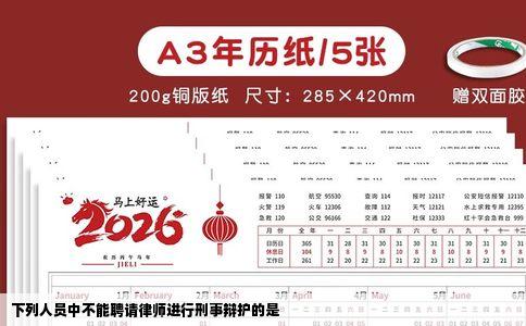 下列人员中不能聘请律师进行刑事辩护的是