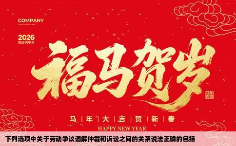 下列选项中关于劳动争议调解仲裁和诉讼之间的关系说法正确的包括