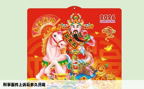 刑事案件上诉后多久开庭