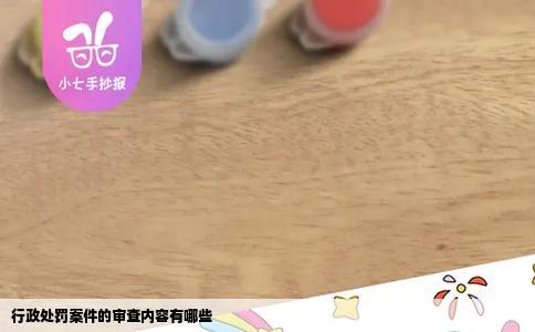 行政处罚案件的审查内容有哪些