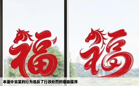 本案中宋某的行为违反了行政处罚的哪些程序