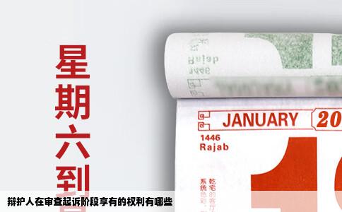 辩护人在审查起诉阶段享有的权利有哪些