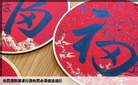 处罚原则要求行政处罚必须依法进行