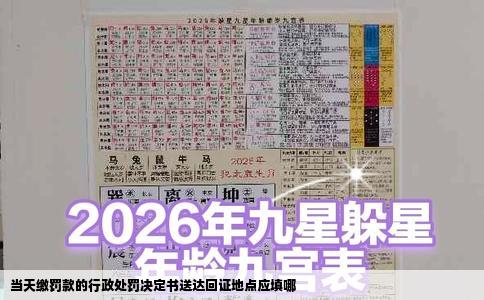 当天缴罚款的行政处罚决定书送达回证地点应填哪