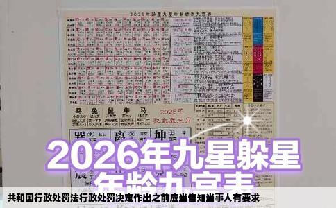 共和国行政处罚法行政处罚决定作出之前应当告知当事人有要求