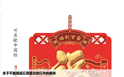 关于不能提起行政复议的行为的解析