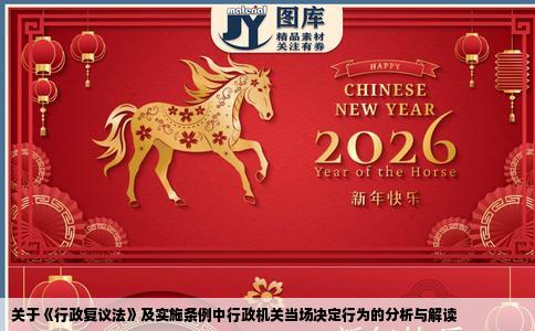 关于《行政复议法》及实施条例中行政机关当场决定行为的分析与解读