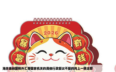 海关金融国税外汇等国家机关的具体行政复议不服的向上一级主管
