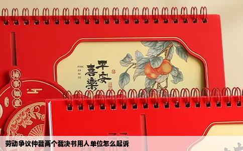 劳动争议仲裁两个裁决书用人单位怎么起诉