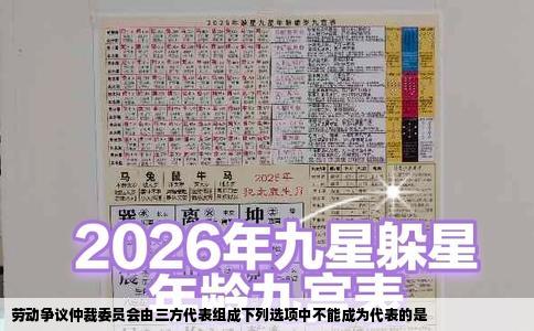 劳动争议仲裁委员会由三方代表组成下列选项中不能成为代表的是