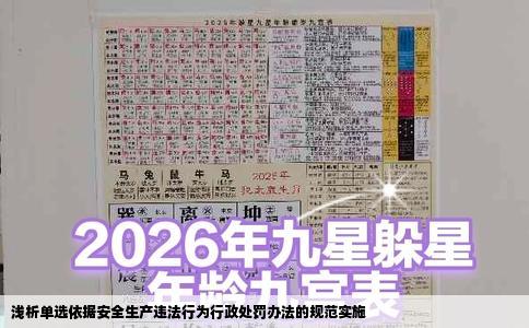 浅析单选依据安全生产违法行为行政处罚办法的规范实施