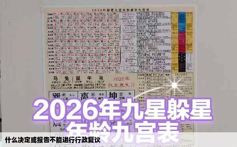 什么决定或报告不能进行行政复议