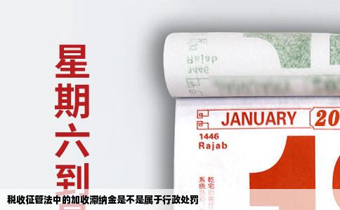 税收征管法中的加收滞纳金是不是属于行政处罚