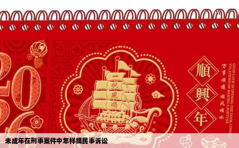 未成年在刑事案件中怎样提民事诉讼