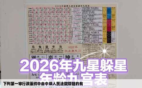 下列第一审行政案件中由中级人民法院管辖的有