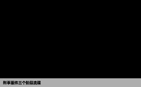 刑事案件三个阶段流程