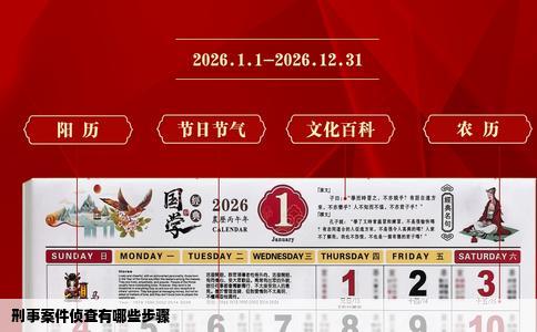 刑事案件侦查有哪些步骤