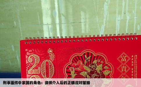 刑事案件中家属的角色：律师介入后的正确应对策略