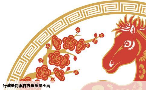 行政处罚案件办理质量不高