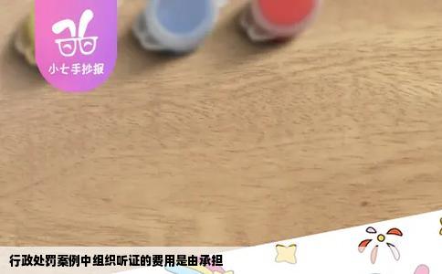 行政处罚案例中组织听证的费用是由承担