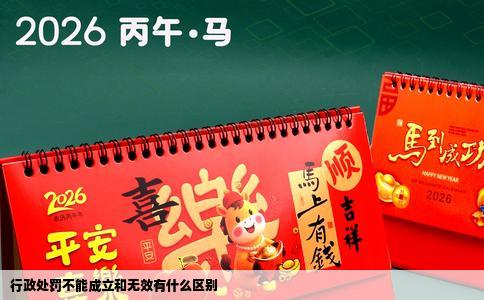 行政处罚不能成立和无效有什么区别