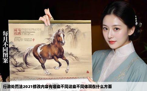 行政处罚法2021修改内容有哪些不同这些不同体现在什么方面