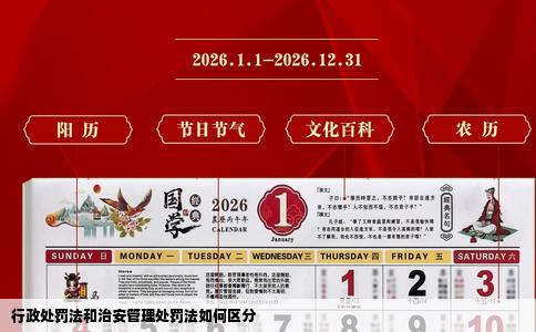 行政处罚法和治安管理处罚法如何区分