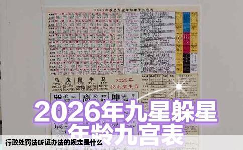 行政处罚法听证办法的规定是什么