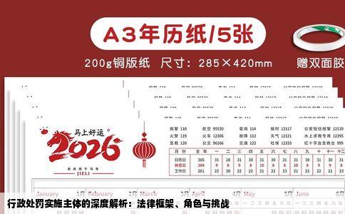 行政处罚实施主体的深度解析：法律框架、角色与挑战