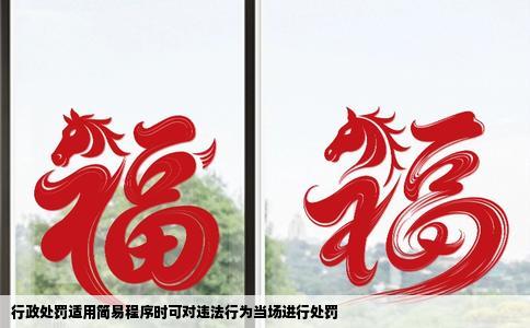 行政处罚适用简易程序时可对违法行为当场进行处罚