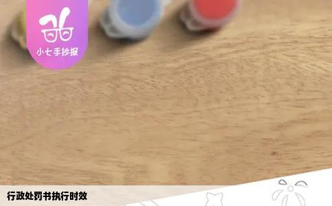 行政处罚书执行时效