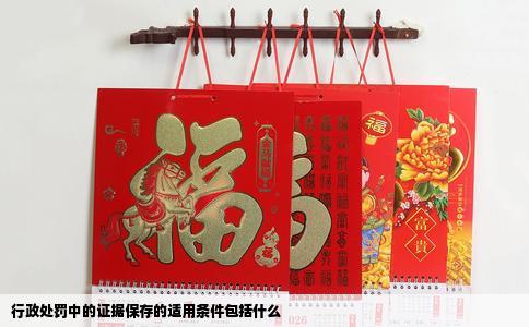 行政处罚中的证据保存的适用条件包括什么