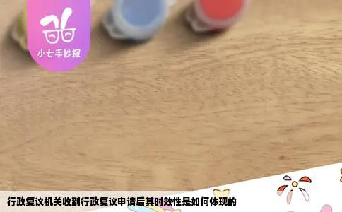 行政复议机关收到行政复议申请后其时效性是如何体现的