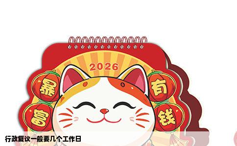 行政复议一般要几个工作日