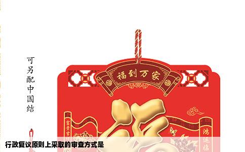 行政复议原则上采取的审查方式是