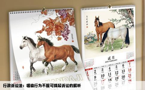 行政诉讼法：哪些行为不服可提起诉讼的解析