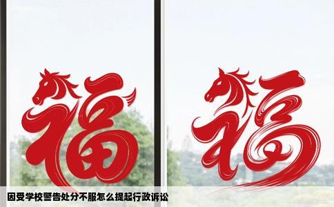 因受学校警告处分不服怎么提起行政诉讼