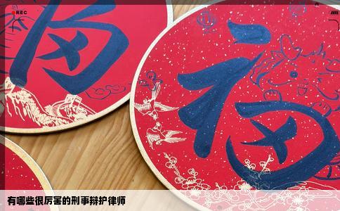 有哪些很厉害的刑事辩护律师