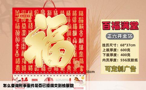 怎么查询刑事案件是否已经提交到检察院