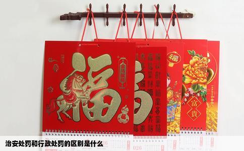 治安处罚和行政处罚的区别是什么